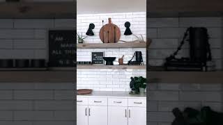 A quick reel about HOW TO STYLE OPEN SHELVES IN A KITCHEN