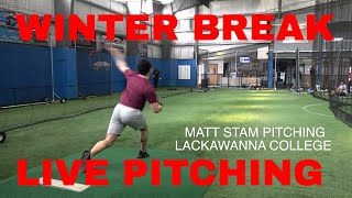 MATTHEW STAM LACKAWANNA COLLEGE BASEBALL WINTER PITCHING