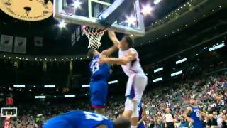 Dunk of the Night: Blake Griffin Spin Move and Reverse Dunk on Kris Humphries (6ft.9) in HD