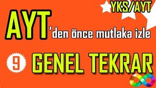 AYT Genel Tekrar - AYT'den önce mutlaka izle