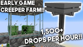 How to build a simple Creeper farm! Minecraft 1.15.2 & 1.16! [1,500+ drops per hour]