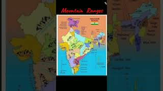 Mountain Ranges in India || Geography  ICSE  9 || shorts  #youtube #Mountain #geo #viral #education