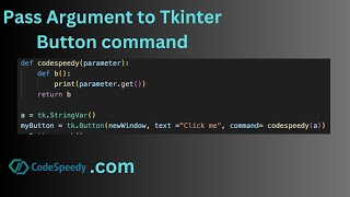 Pass argument to Tkinter Button Command function