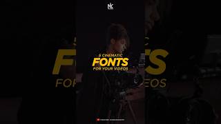 Best 5 Cinematic Fonts for your Videos❤️ #nikedits #fonts #cinematicfonts #shorts #viral #fontspack