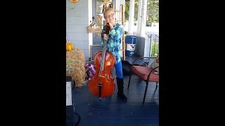 4th grader playing cello