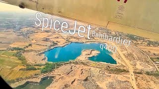 SpiceJet Bombardier q400 | Takeoff from Udaipur