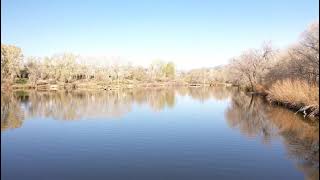 Morning Drone Flight over a Calm Lake