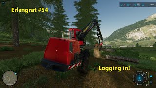 FS22 | Forestry! Woodcutting, and forwarding | ERLENGRAT #54 | Alpine Dairy Farm