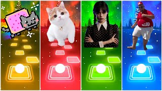 NYAN CAT VS WAKA WAKA CAT VS WEDENSDAY VS SKIBIDI DOP YES YES YES TILES HOP EDM RUSH