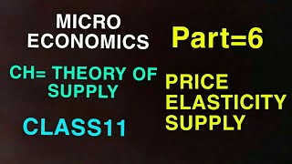 chapter Theory of supply microeconomics class 11 price elasticity of supply part=6