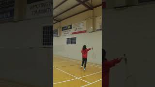 #shorts What a badminton slice by 10yrs Mei Linh vs Dad