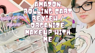 Must have Amazon Rolling Makeup Cart | How Much Makeup does it Hold?