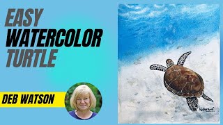 Easy Watercolor Sea Turtle Painting Tutorial for Beginners