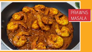 Prawns Masala Recipe | Easy and Quick Prawns Masala Curry | coastal curries | Kinder Eats |