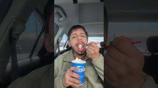 Trying a Dairy Queen blizzard #youtubeshorts #foury