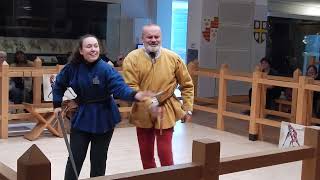 Leeds, Royal Armouries, two handed sword demonstration, September 2024.