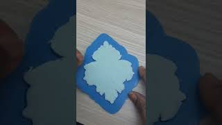 How to make stencil design with fondant #shorts #stencil