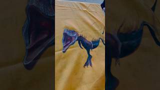 My friend make painting on cloth ll #jurrassicpark #daynasor #trending #youtubeshorts #shorts