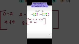 Matrices — Addition