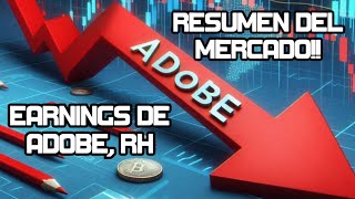 Earnings de ADOBE, RH! Mercados Cierran al Alza después de Datos de INFLACIÓN y Empleo! Resumen