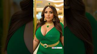 Curvy Plus-Size Dubai Model in Stylish Green Outfit | Model Look Book | Wednesday Color of the Day