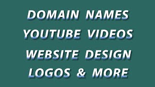 DOMAIN NAMES, YOUTUBE VIDEOS, WEBSITE DESIGN, LOGOS, & MORE for my 3D printer based business.