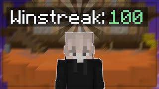 getting a 100 winstreak in bedwars...