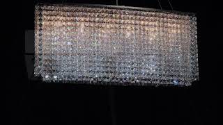 Rectangular Raindrop Crystal Pendant Light