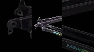 Full suspension MTB frame P9 in color glossy black