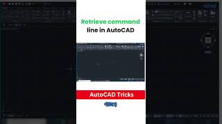 How to retrieve command line in AutoCAD | Gobeshona  #autocadtricks