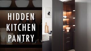 Hidden kitchen pantry storage cupboard