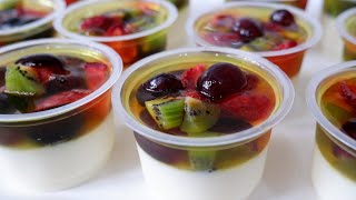 DELICIOUS FRUIT JELLY MILK PUDDING || FRUIT JELLY || MILK PUDDING ||