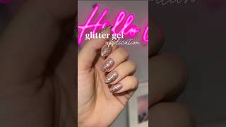 Perfect Glitter Gel Application #buildergel #nails