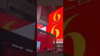 Cristiano Ronaldo’s statue was unveiled at the New York Times Square today.