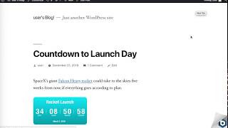 Embedding a countdown clock in your Wordpress post using the new Gutenberg editor