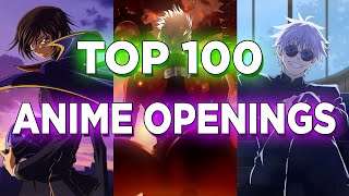 My Top 100 Anime Openings of All Time (Updated Winter 2024)