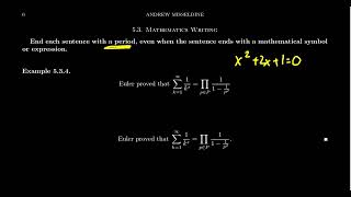 Mathematical Sentences Need Punctuation