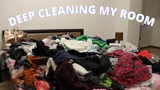 Deep Cleaning & Decluttering My Entire Room For 2022 *Motivation*