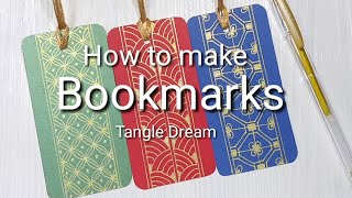 How to make Tangle-Bookmarks step by step-zentangle