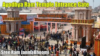 Lakh above devotees take darshan of Ram Lalla on 1st day, Ayodha Ram Mandir Entance Gate