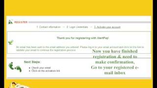 AlertPay Registration Tutorial