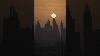 Sunset seen from our Airbnb in Dubai