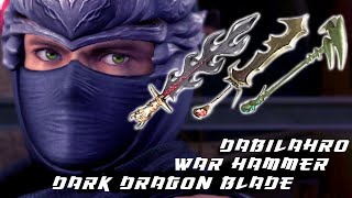 Ninja Gaiden Black - Dabilahro, War Hammer and Dark Dragon Blade (Ryu Hayabusa)《Moveset》