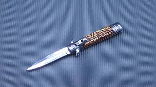 PK49 Lever Lock Stiletto Switchblade Automatic Knife