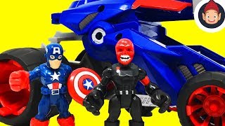 Captain America Uses His New Victory Launcher to Battle the Red Skull & Doctor Zola