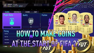 HOW TO MAKE COINS AT THE START OF FIFA 21!! (Advanced SBC'S, Bronze Pack Method & MORE!)