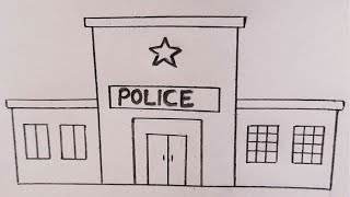 How to draw a Police Station @TamilNewArt