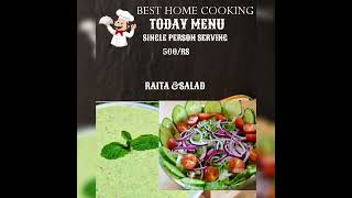 TODAY MENU |SINGLE PERSON SERVING MENU