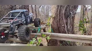 testing out the progress on the scale park trail course 1 with a 35 foot bridge