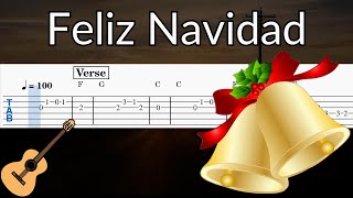 Feliz Navidad - Guitar Solo Tab Easy